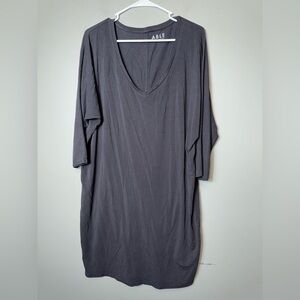 ABLE Women’s Black V-Neck Dress Modal/Pima
cotton Blend Size Large‎
